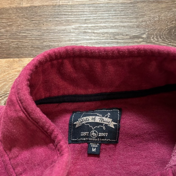 State of Mine Florida Pullover 1/4 Button Sweatshirt Women’s Size Medium - Picture 3 of 6